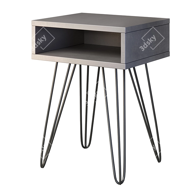 Customizable Bedside Table "Iveyne 3D model image 2