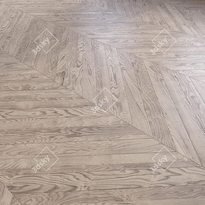 Modular High-Quality Wooden Floor 3D model image 2