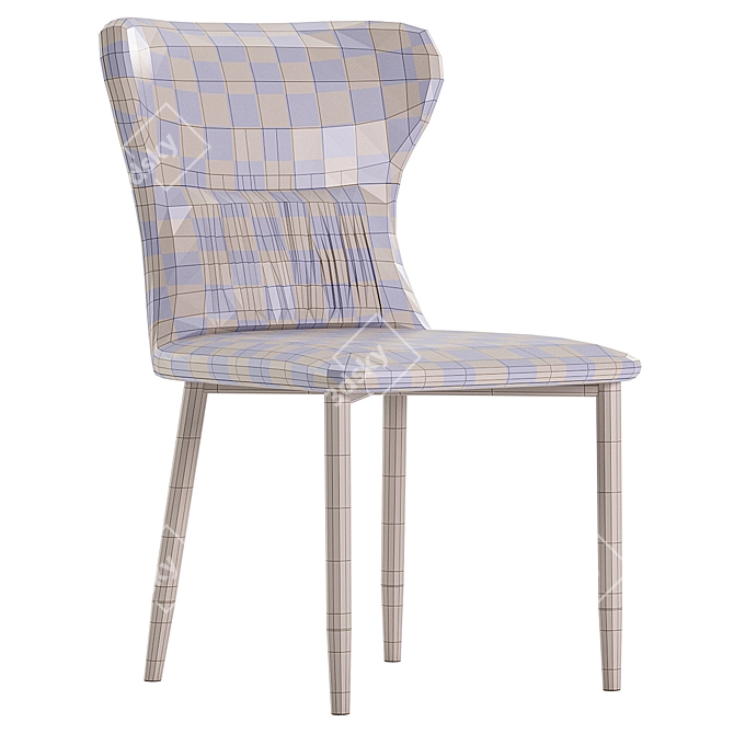 Mavis Fabric Dining Chair: Pebble Grey 3D model image 6