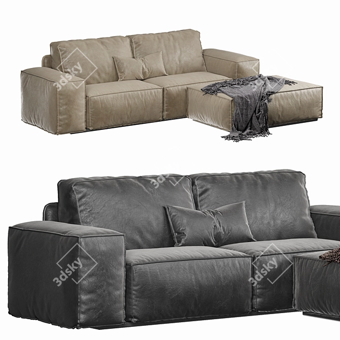 Modern Designer Sofa for Stylish Interiors 3D model image 6