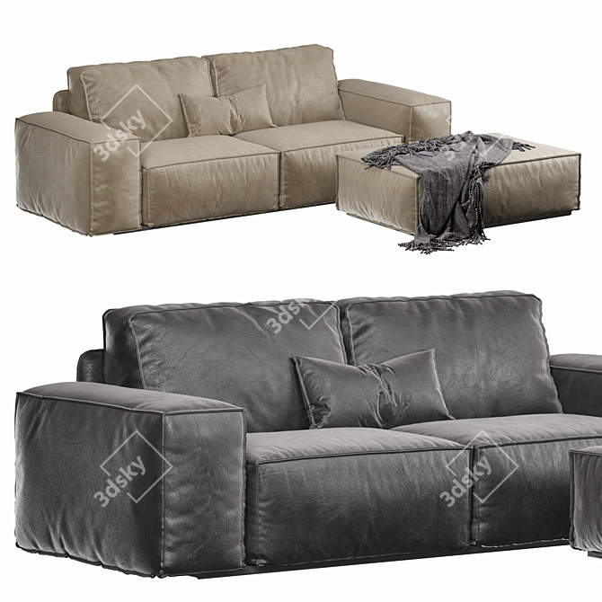 Modern Designer Sofa for Stylish Interiors 3D model image 11