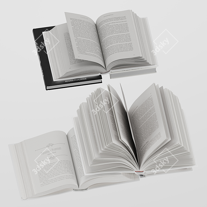  Unveiled Books Collection 3D model image 3