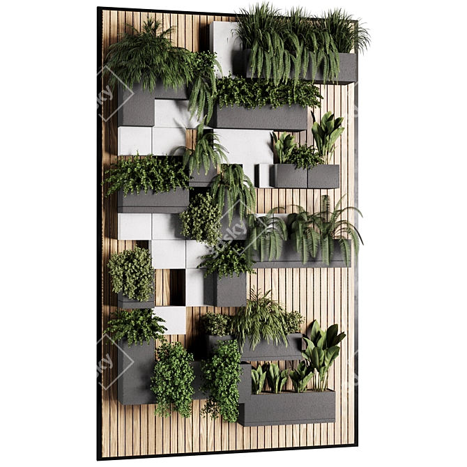 Corona Render 3D Vertical Garden 3D model image 2