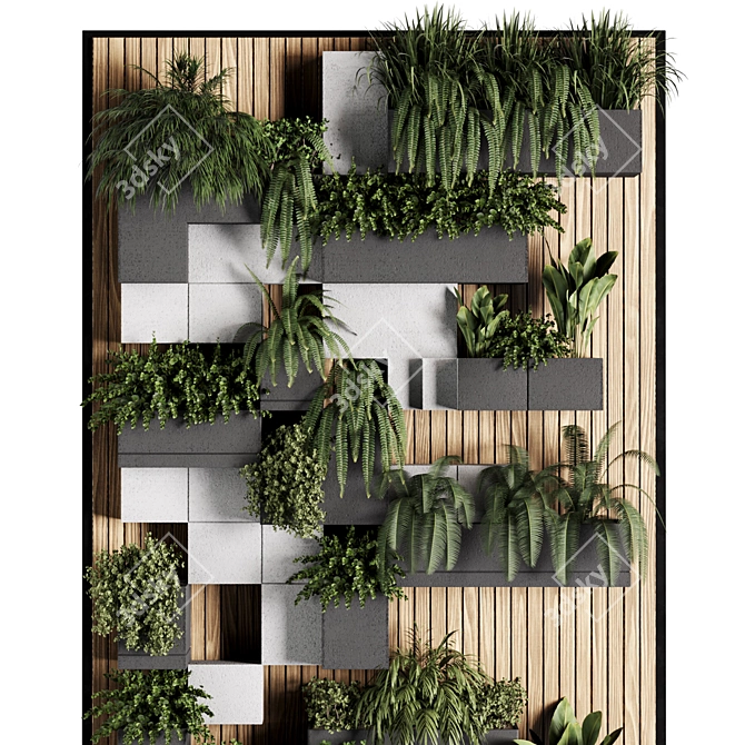 Corona Render 3D Vertical Garden 3D model image 4