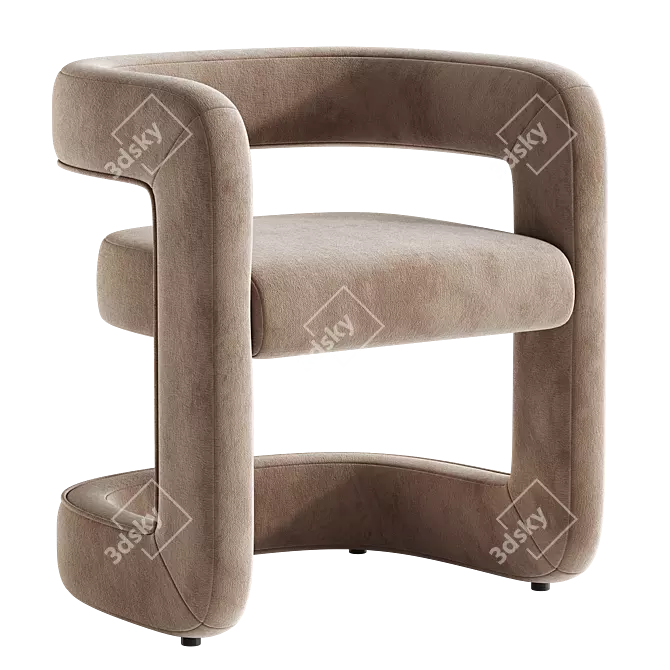 Elegant Althea Dining Chair 3D model image 1