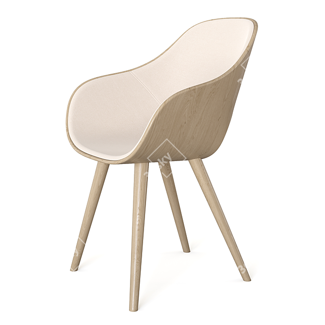 Maruni Roundish Chair: Modern Design 3D model image 2