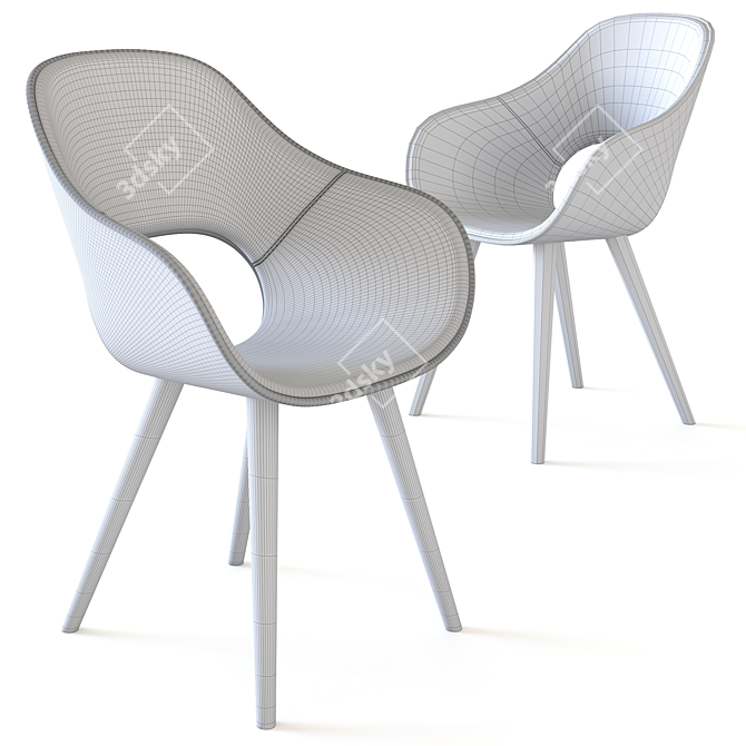 Maruni Roundish Chair: Modern Design 3D model image 5