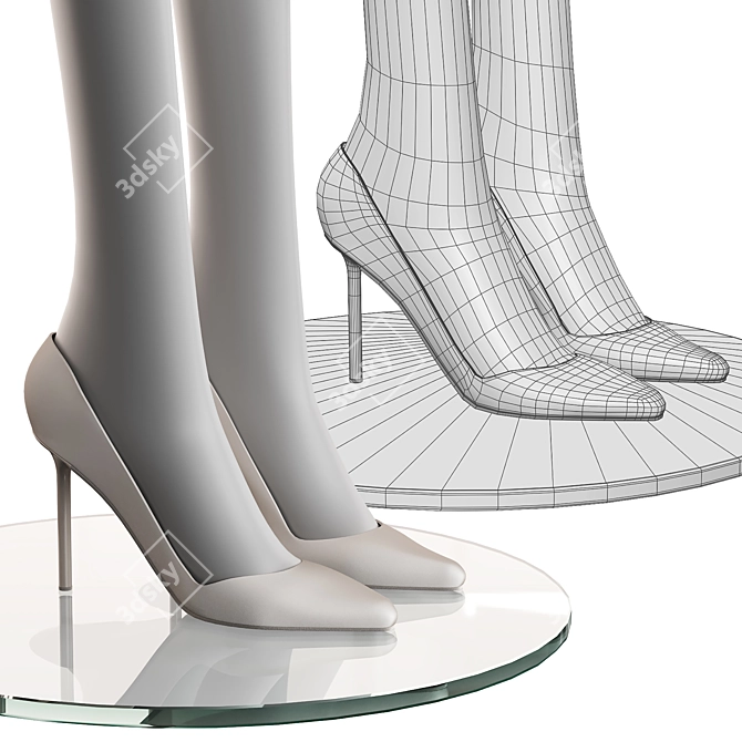 Mannequin Set for Store Decor 3D model image 6