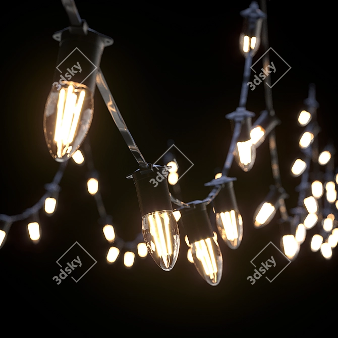 Adjustable Candle Garland Plugin 3D model image 1