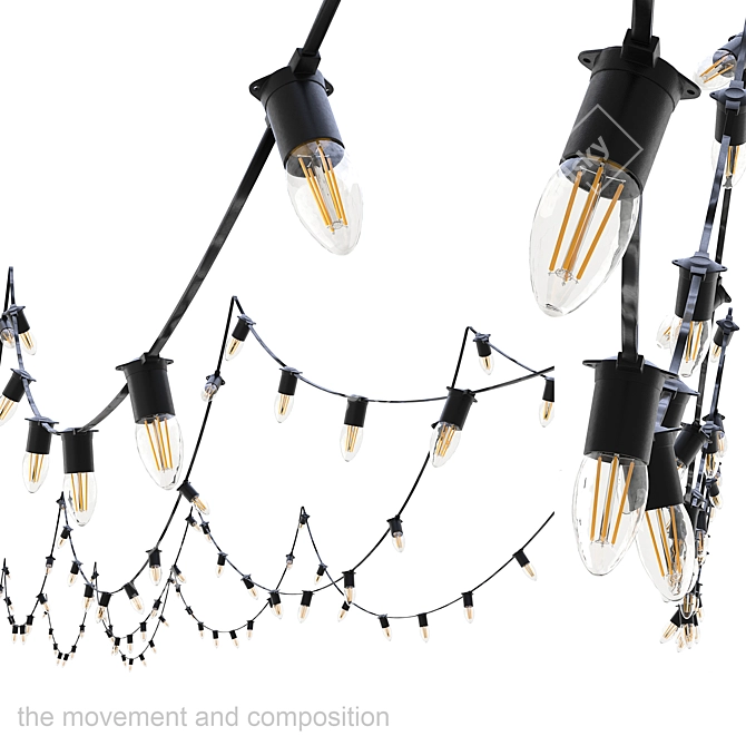 Adjustable Candle Garland Plugin 3D model image 7