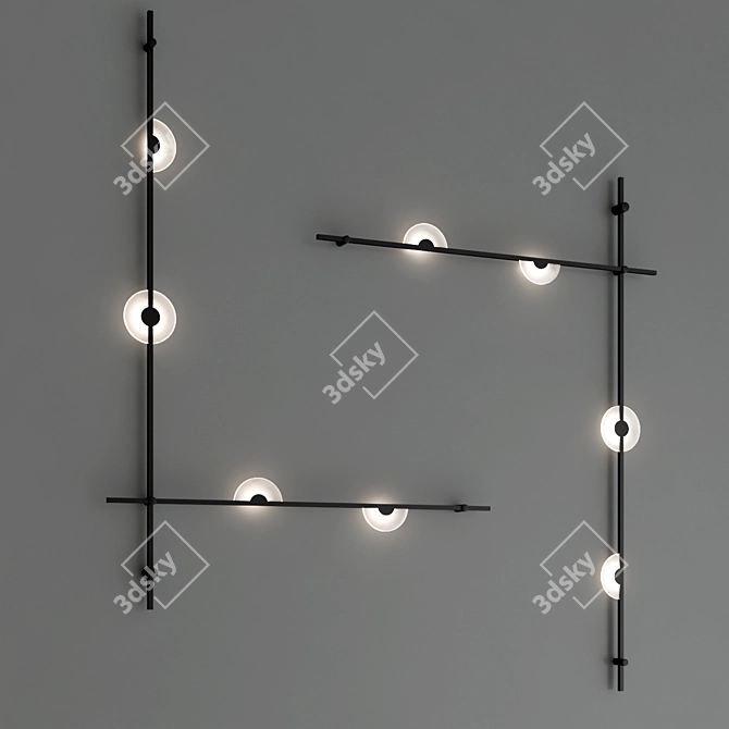 Mezzaluna Suspenders Wall-mounted Lighting 3D model image 2