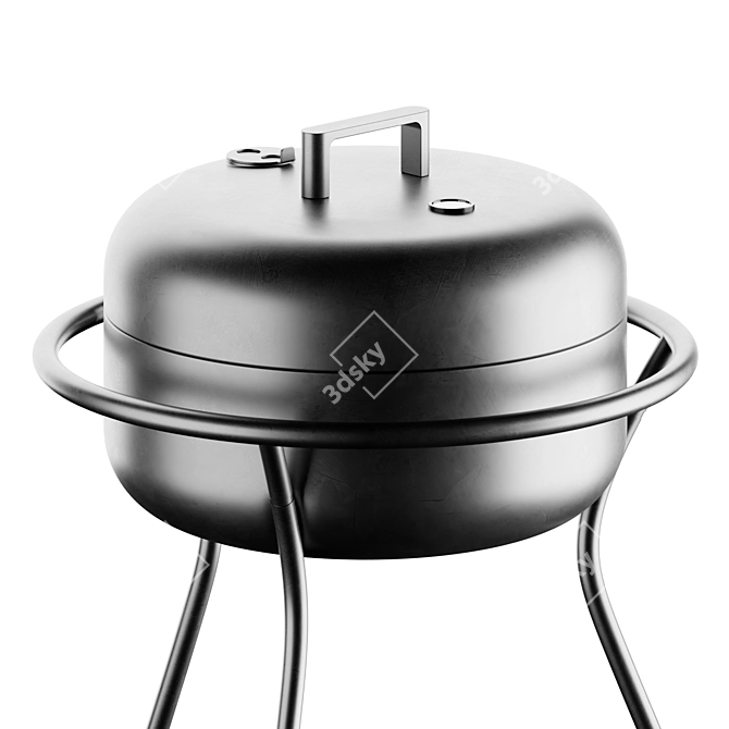 Premium BBQ Grill Set 3D model image 3