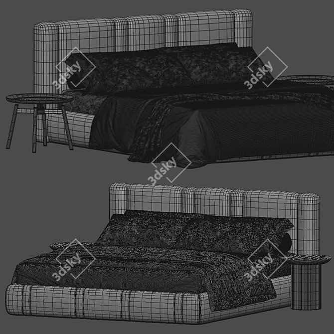 Eco Leather Bed Max 2015 3D model image 2