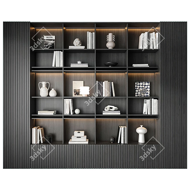  Modern Bookcase Design Furniture 3D model image 3