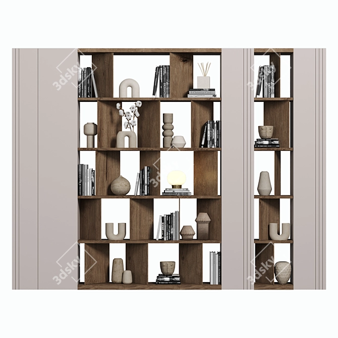 Modular Cabinet Shelves Bookcase 3D 3D model image 1