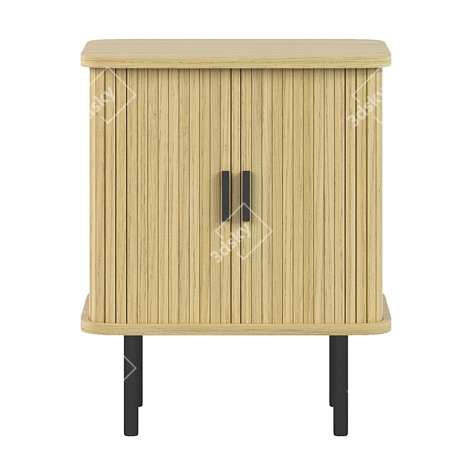 Riko Wood Bedside Table 3D model image 2