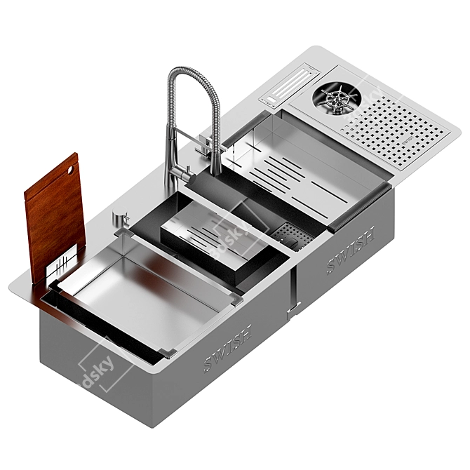 SWISH Smart Kitchen Sink Technology 3D model image 1