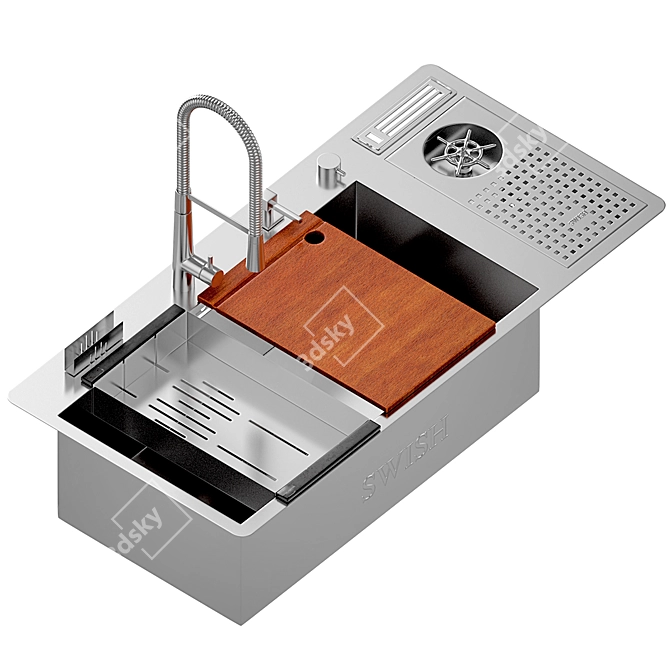 SWISH Smart Kitchen Sink Technology 3D model image 4