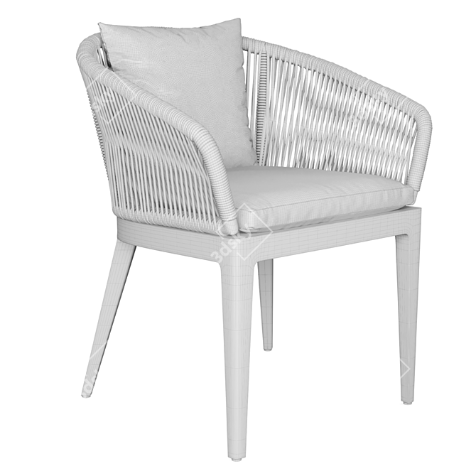 Elegant Hamilton Dining Chair 3D model image 6