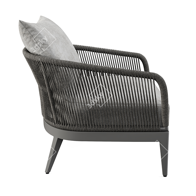 Realistic Hamilton Lounge Chair Model 3D model image 4