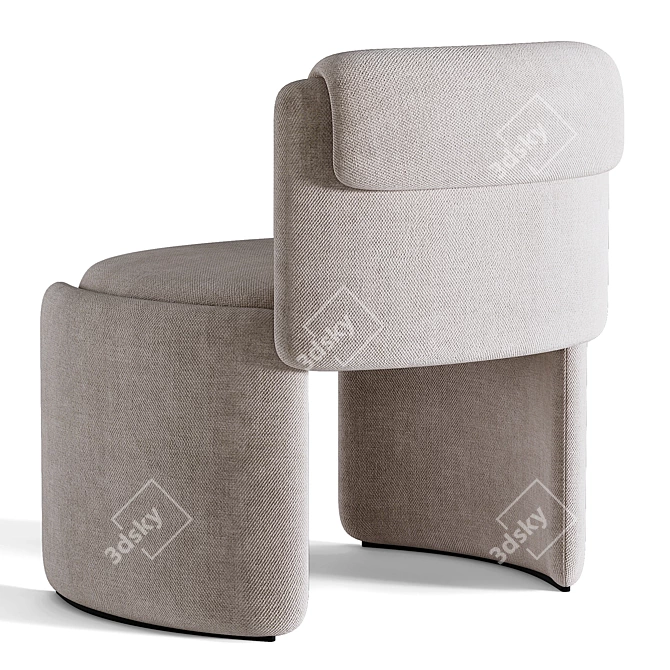 Ergonomic Hug Lounge Chair 3D model image 2