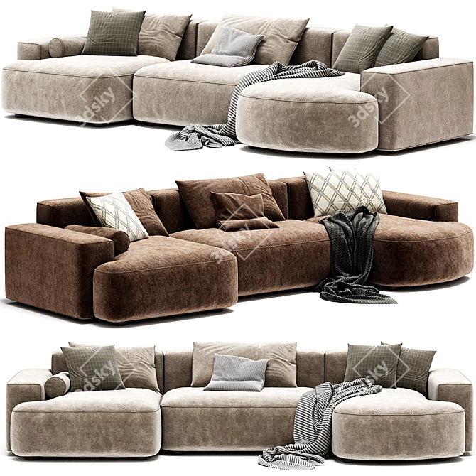 Modern Modular JEFF Sofa Design 3D model image 2