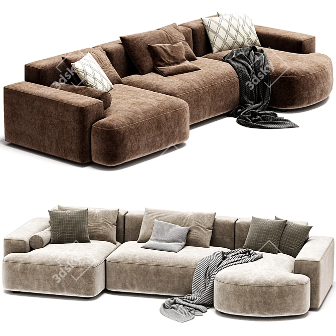 Modern Modular JEFF Sofa Design 3D model image 3