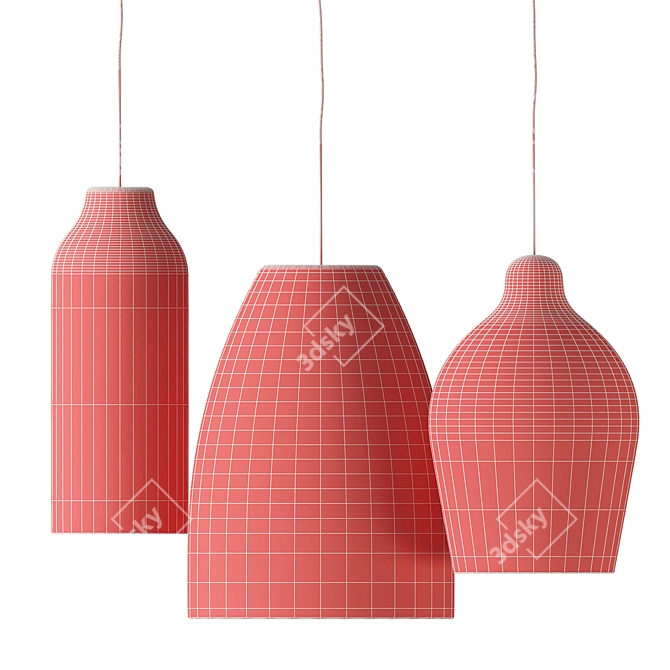 Barrel Pendant Light Collection 3D model image 5