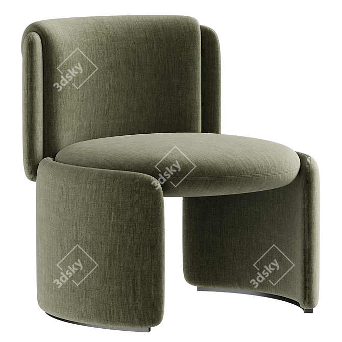 Cozy Comfort Lounge Chair by Hanne Willmann 3D model image 2