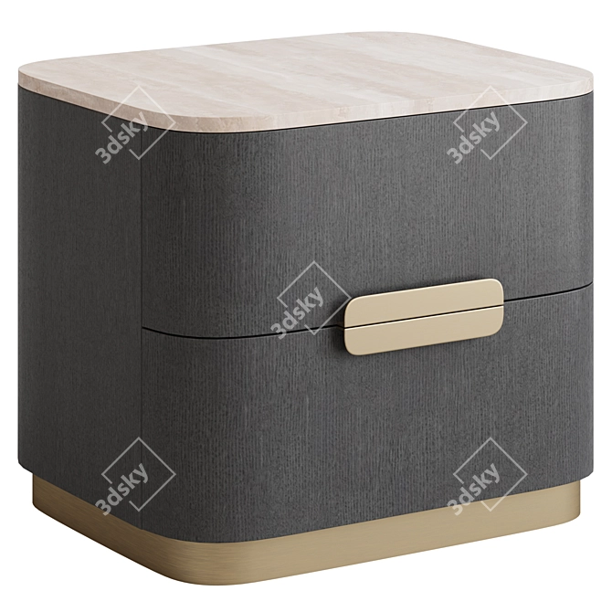 Lameka Bedside Table TurboSmooth 3D model image 1