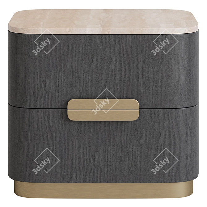 Lameka Bedside Table TurboSmooth 3D model image 2