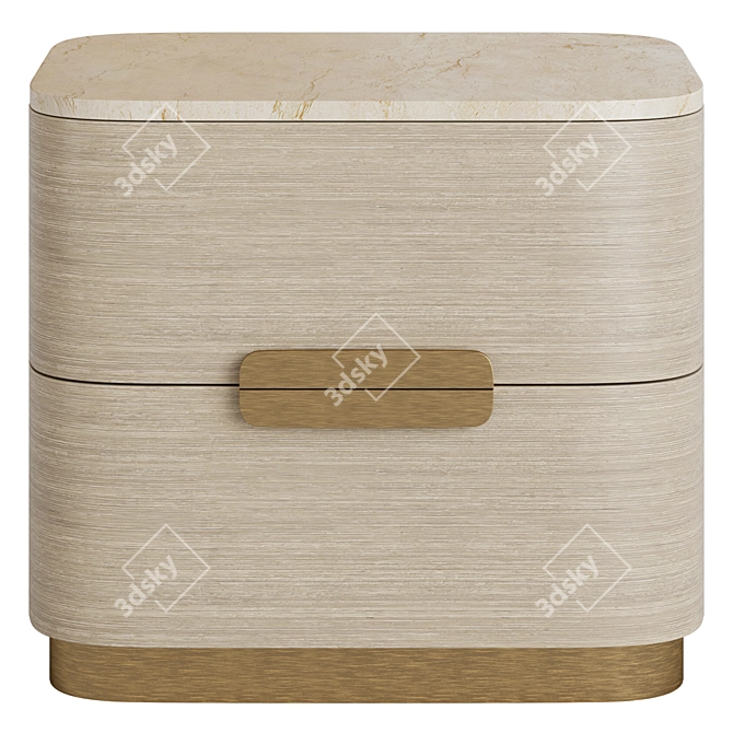 Lameka Bedside Table TurboSmooth 3D model image 4