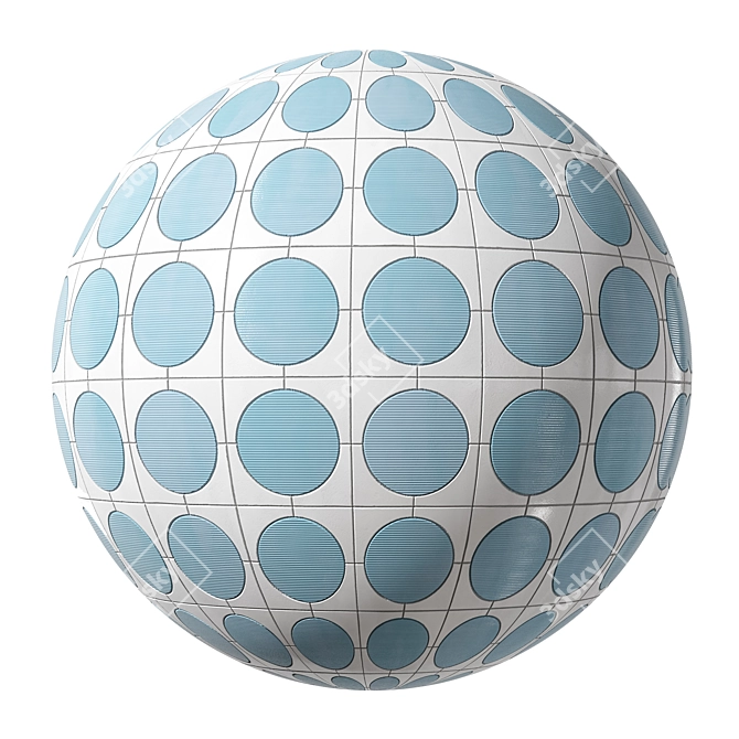 Multi-color Seamless Tile Material 3D model image 6