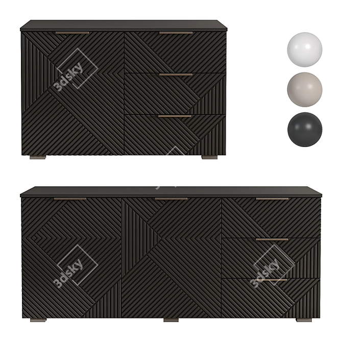 Shelton Set of Nightstands by Divan.ru 3D model image 1