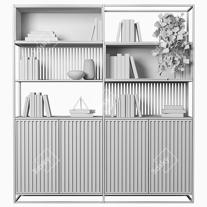 Modular High-Quality Shelf 3D model image 5