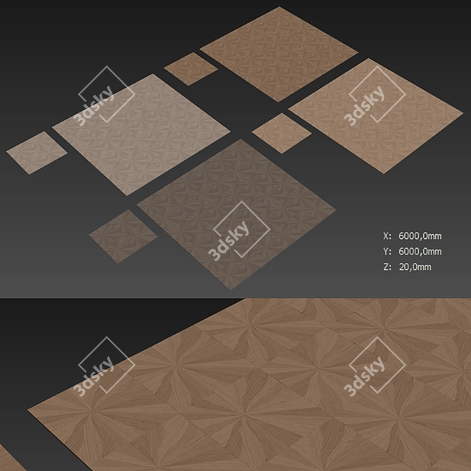 Flash Design Wood Panel Set 3D model image 7