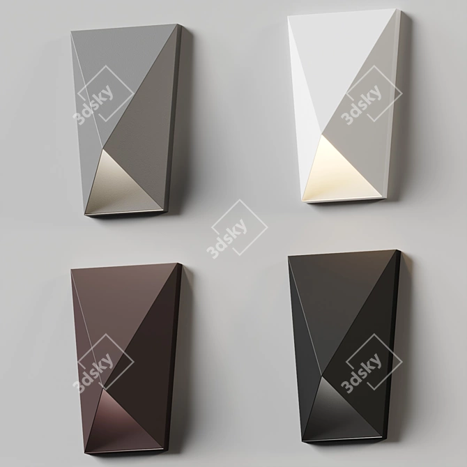 Modern LED Outdoor Wall Light 3D model image 5