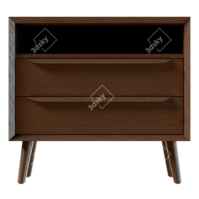  Modern UV-Wrapped Nightstand Furniture 3D model image 2