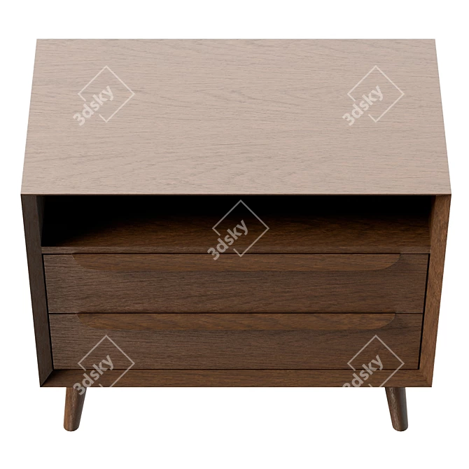  Modern UV-Wrapped Nightstand Furniture 3D model image 3