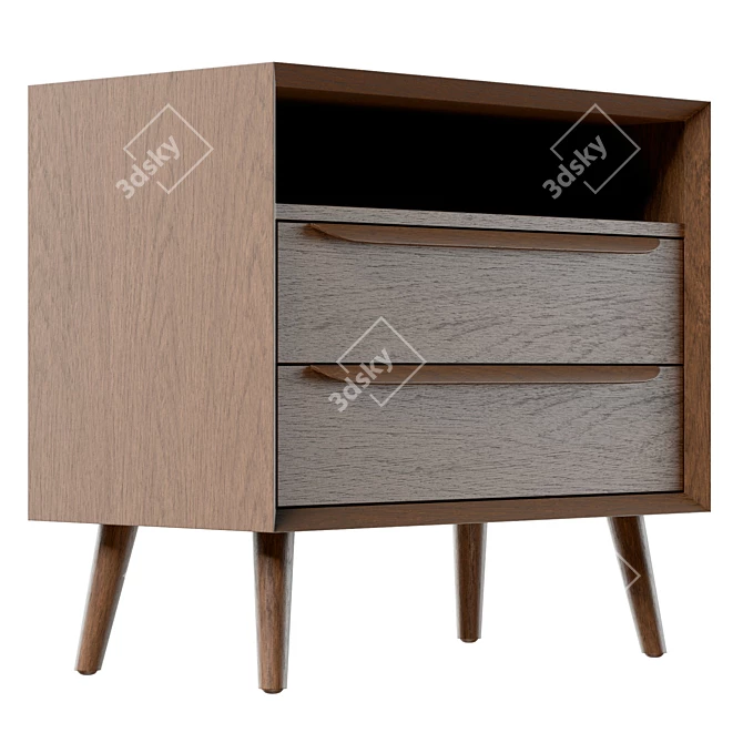  Modern UV-Wrapped Nightstand Furniture 3D model image 4