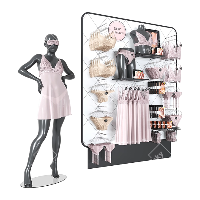 Lingerie Display Stand Kit 3D model image 1