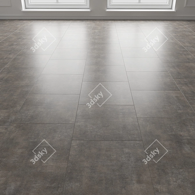 3D Stone Texture Floor Covering 3D model image 2