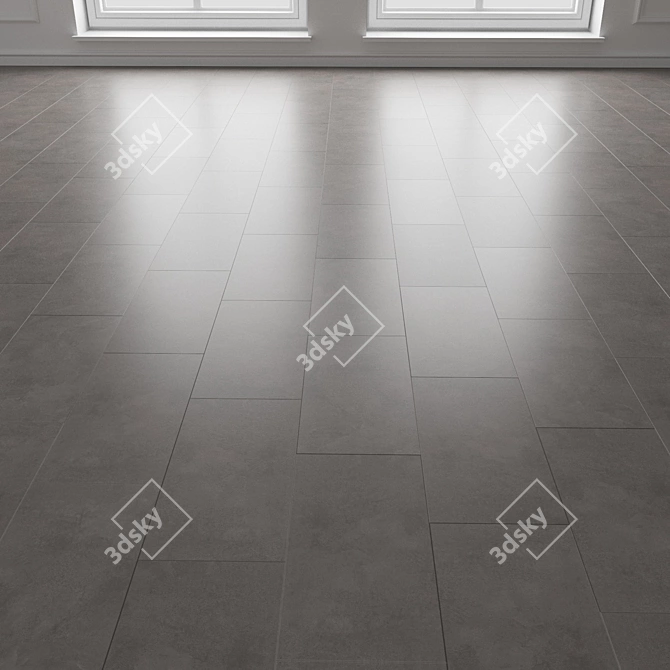 Riverside Slate Ceramic Floor Tile 3D model image 3