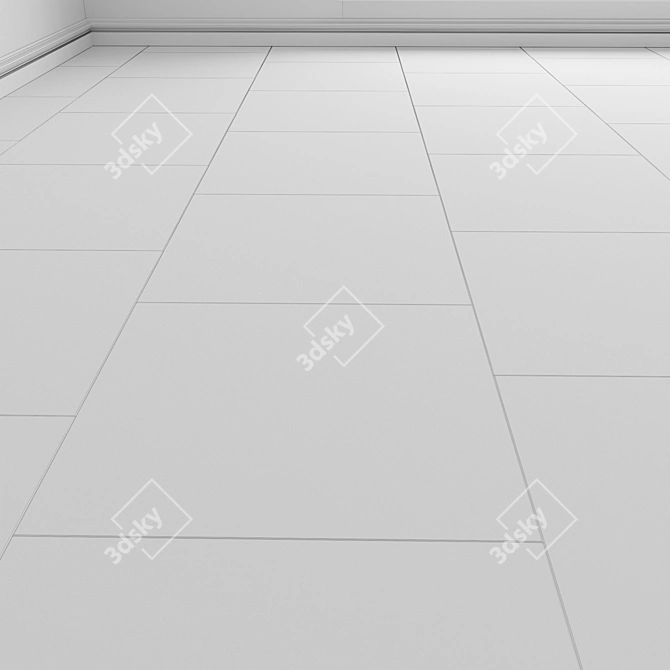 Urban Street Beige Floor Tiles 3D model image 4