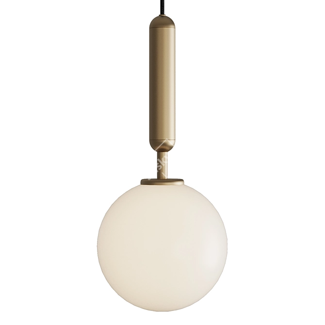 Elegant Golden Pendant Light 3D model image 2