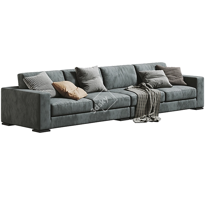 Modern Avana 2-Seat Sofa Set 3D model image 2