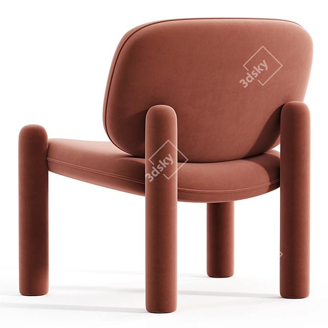 Modern Red Armchair DRIADE TOTTORI 3D model image 5