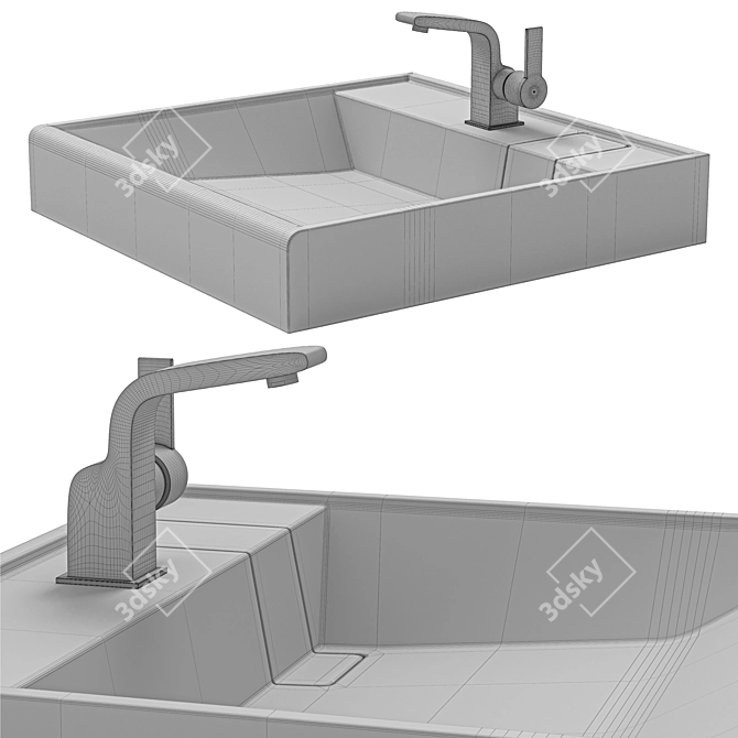 BAU Stil Over Washer Sink 3D model image 3