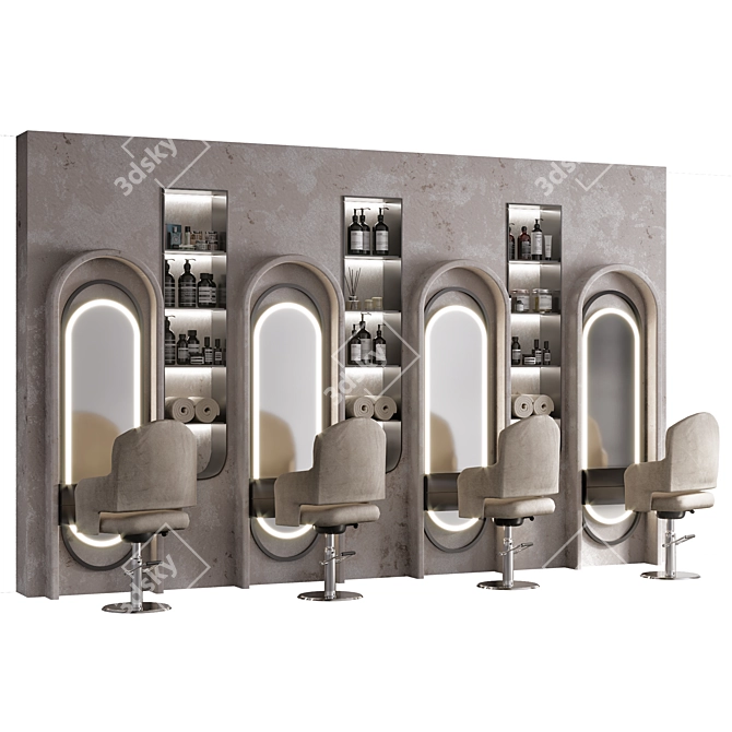  Stylish Beauty Salon Design Kit 3D model image 1