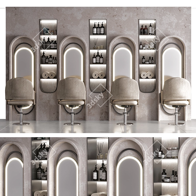  Stylish Beauty Salon Design Kit 3D model image 3